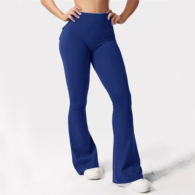 2024 Newest Women Wide Leg High Stretch Yoga Leggings Naked Feeling Compression Fitness Workwear with pockets Yoga Pant 