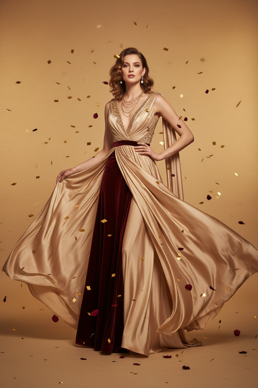 hot sexy girl wear a party wear and festive occasion dress