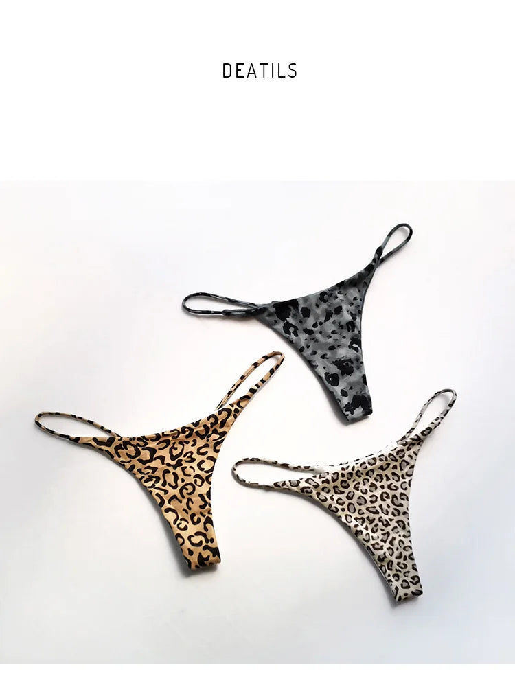 Cotton G String Leopard Women Panties Sexy Briefs Thong Low Waist T-back Bikini Underwear Seamless Femlae Lingerie Size S-XL