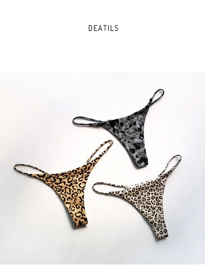 Cotton G String Leopard Women Panties Sexy Briefs Thong Low Waist T-back Bikini Underwear Seamless Femlae Lingerie Size S-XL