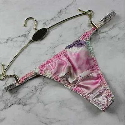 100% Mulberry silk woman briefs natural silk summer cool sexy thong lady panties