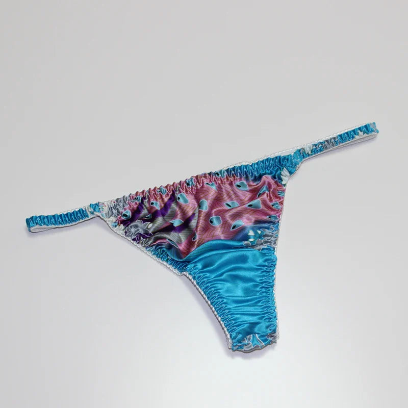 100% Mulberry silk woman briefs natural silk summer cool sexy thong lady panties
