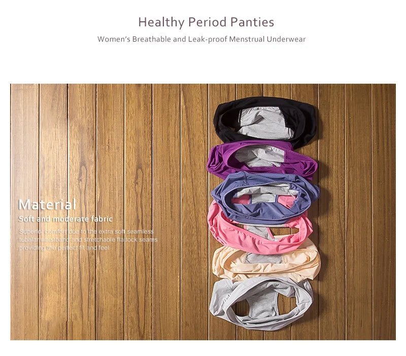 3pcs/Set Leak Proof Menstrual Panties Women Period Underwear Sexy Pants Incontinence Underwear Briefs Dropshipping DULASI