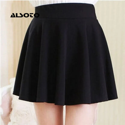 ALSOTO 2024 Winter and Summer Style Brand Women Skirt Elastic Faldas Ladies Midi Skirt Sexy Girl Mini Short Skirts Saia Feminina