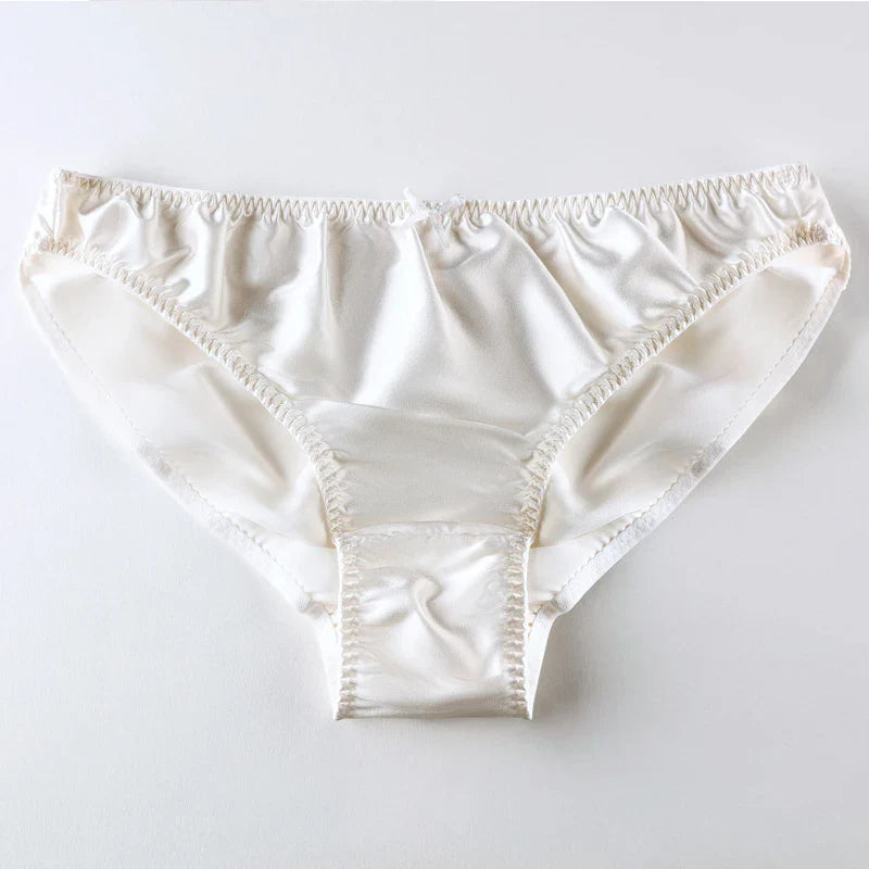 Women'S Panties 100% Mulberry Silk Sexy Underwear Female Soft Smooth Lingerie Low-Waist Solid Color Ladies Sensual Briefs