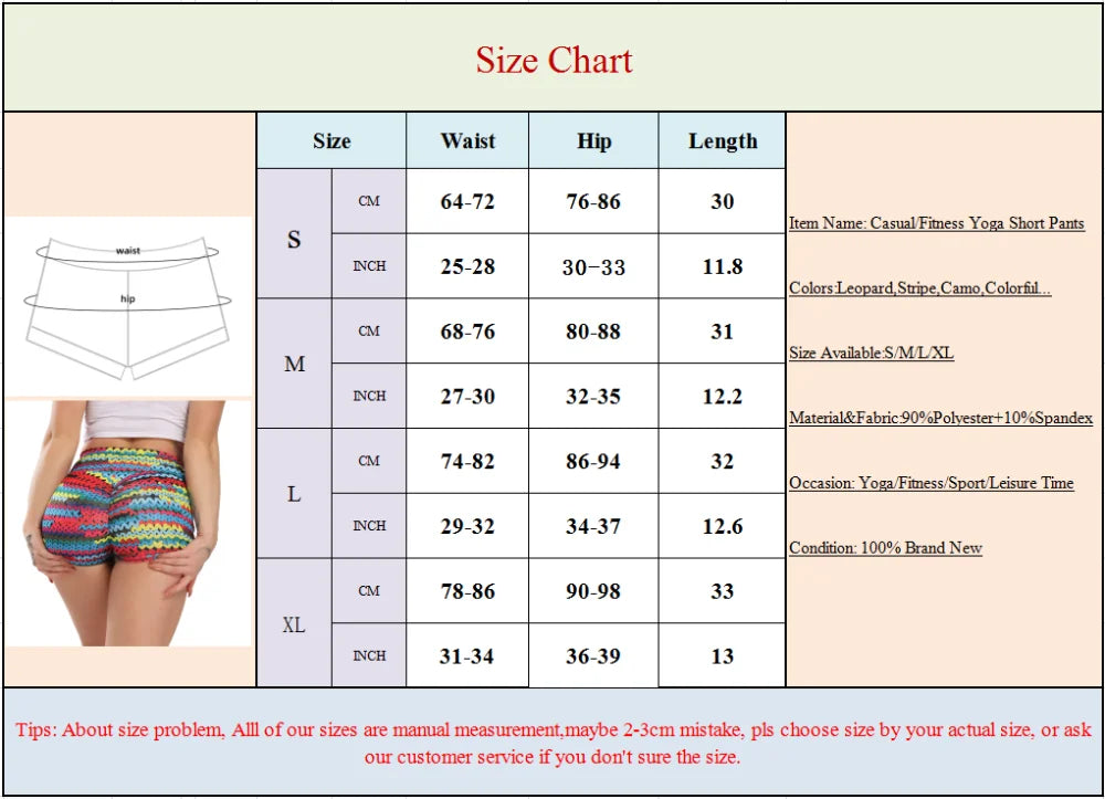 Sexy Booty Shorts Women Quick Drying Push Up Femme Shorts High Waist Workout Gym Shorts Stripe Leopard Fitness Running Shorts
