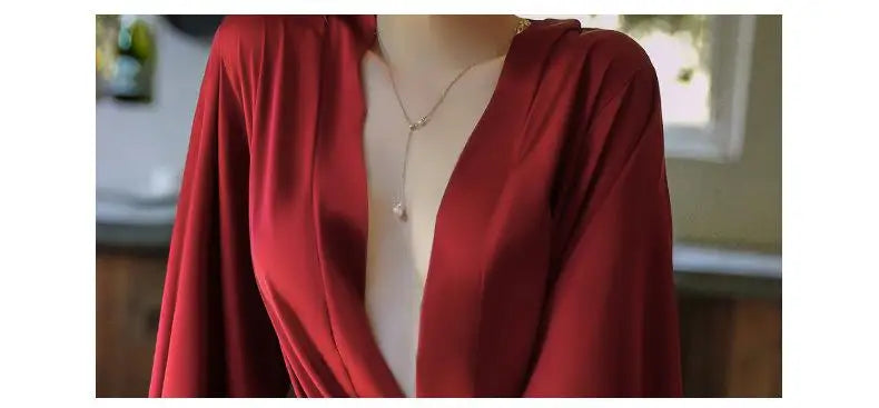 Sexy Robe With Lace Satin Women Nightgown Kimono Bathrobe Gown Pink Nightdress Bride Bridesmaid Wedding Gown Home Clothes