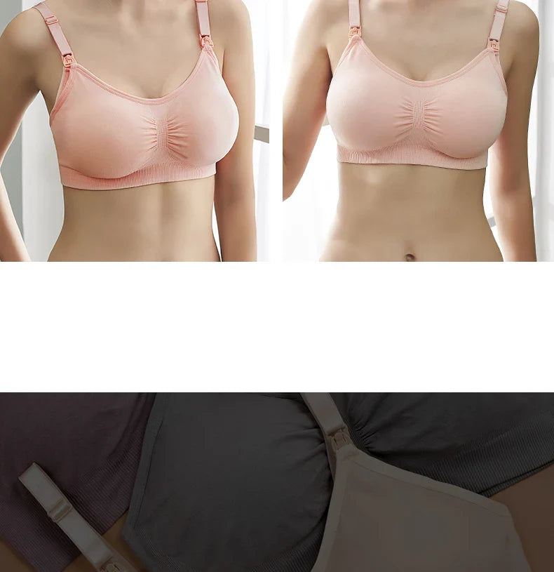 High Quality Plus Size Nursing Bra Breathable Women Breastfeeding Underwear Seamless Maternity Bra Push Up