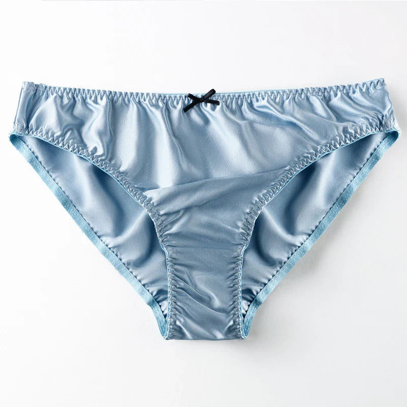 Women'S Panties 100% Mulberry Silk Sexy Underwear Female Soft Smooth Lingerie Low-Waist Solid Color Ladies Sensual Briefs