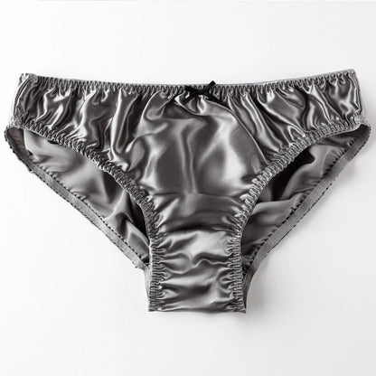 Women'S Panties 100% Mulberry Silk Sexy Underwear Female Soft Smooth Lingerie Low-Waist Solid Color Ladies Sensual Briefs