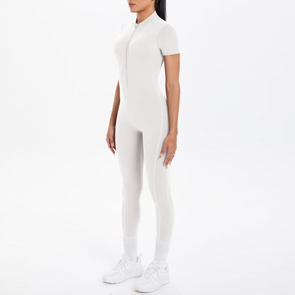 Sexy Backless Bodycon Scrunch Jumpsuit Raises Butt Women Dance Fitness Overalls Push Up  With Chest Cushion Yoga Sport Jump Suit