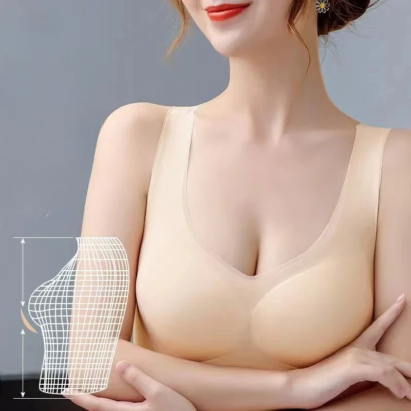 Bras for Women Seamless Wireless Ultra Thin Bra Breathable Sleep Summer Bralette Sports Bra Vest Underwear top Plus Size