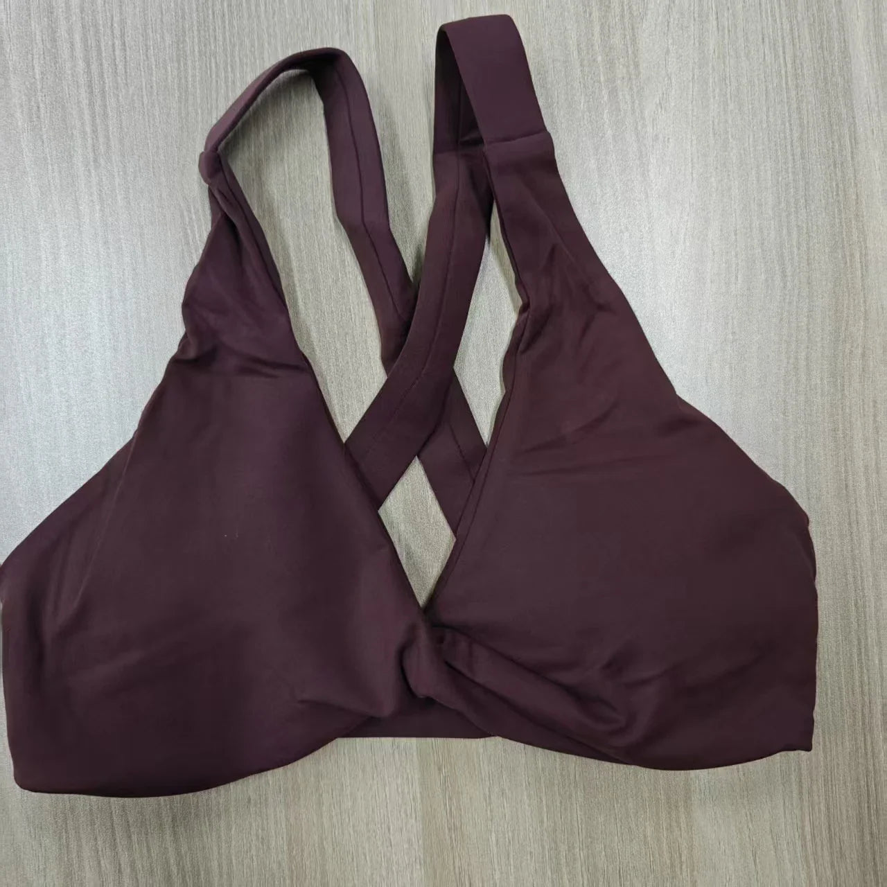 SHINBENE Women's Twist Workout Sports Bras Back Cross Padded Low Impact Fitness Bra Yoga Crop Tops