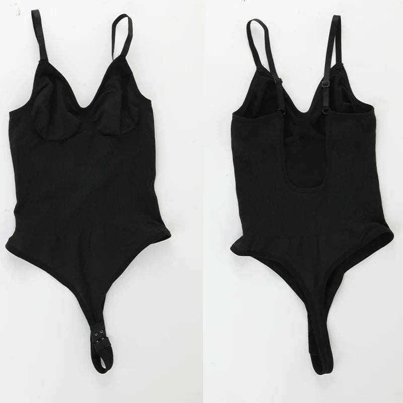 Womens Backless Bodysuits Seamless Sexy Shapewear Thong Butt Lifter Body Shaper Tummy Control Corset Slimming Camisole Tops