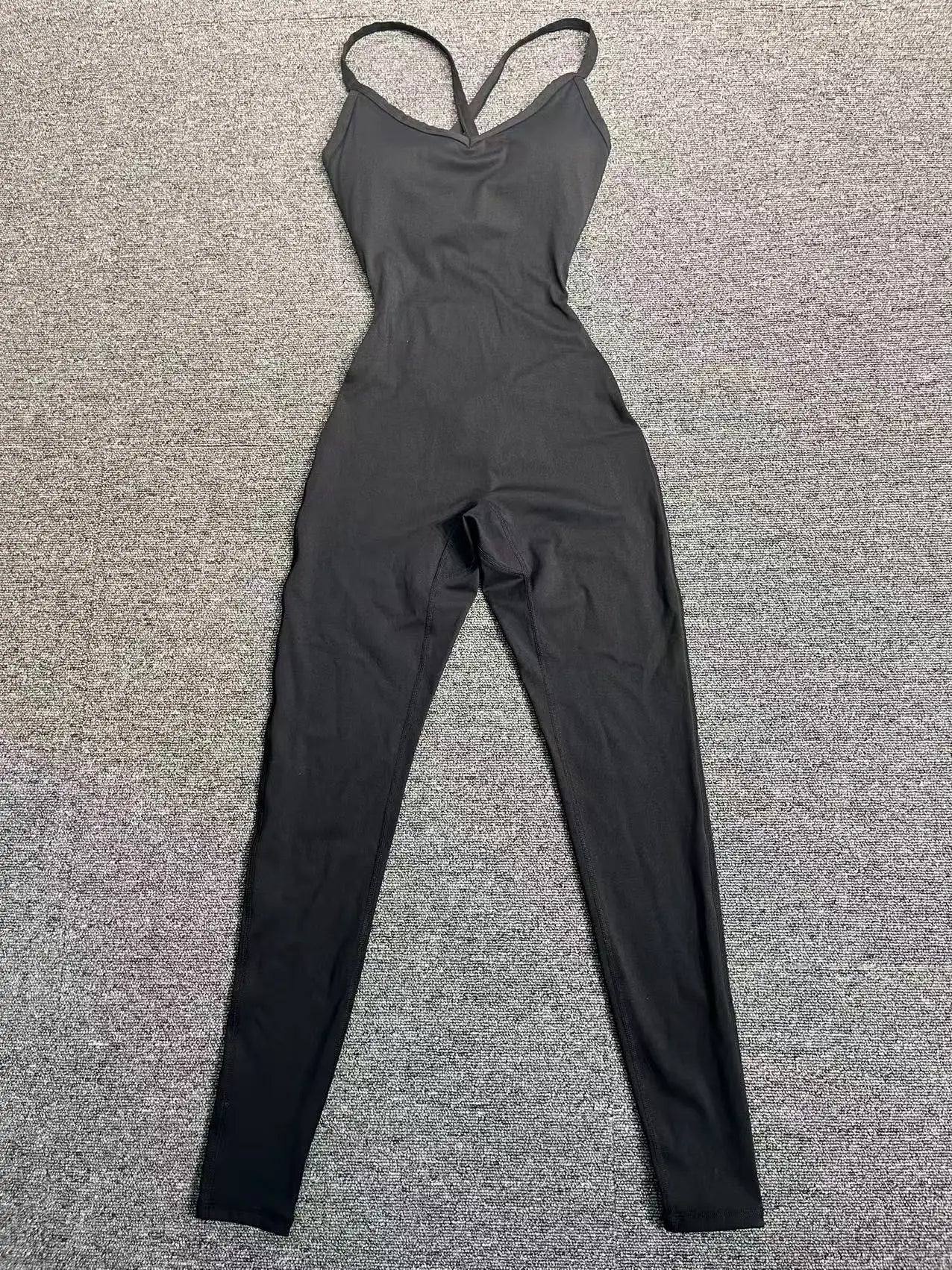 Sexy Hollow Cross Backless Sporty Tight Jumpsuit Woman Sportswear Summer One Pieces Outfit Gym Fitness Overalls Yoga Jump Suit