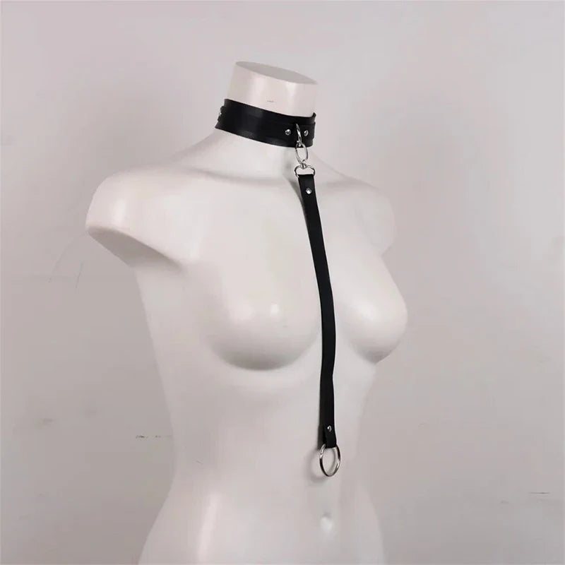 Hot Selling Leather Garter Belt Lingerie Sexy Women's Erotic Costumes Gothic Leg Harnesses Bow Babydoll Dress Sexual Sets For 18
