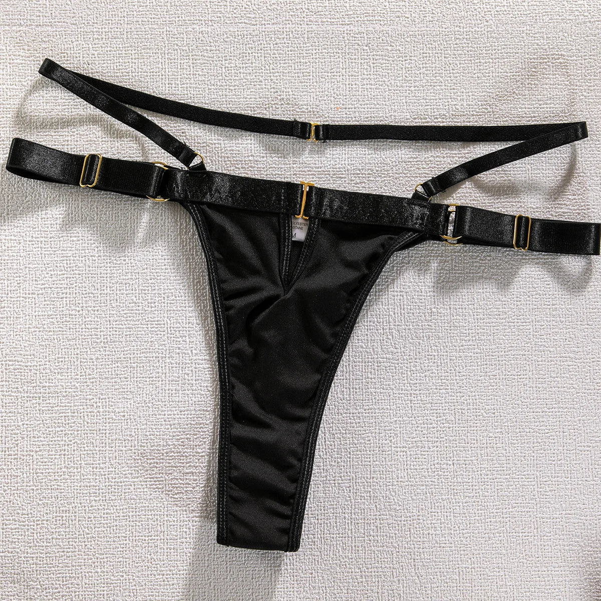 Fancy Metal Chain Sexy Lingerie 5Pcs Sets Luxury Hollow Out Bras And Panties Garters Underweat Suit Sensual Erotic Intimate Set