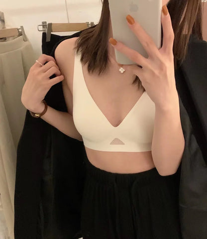 High-grade Seamless Women's Underwear Summer Thin Section Breathable And Comfortable Small Chest No Steel Ring Soft Support Bra