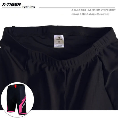 X-TIGER Women Cycling Shorts 3D Gel Padded Shockproof MTB Mountian Bicycle Shorts Road Racing Bike Shorts Summer Outfit Clothes