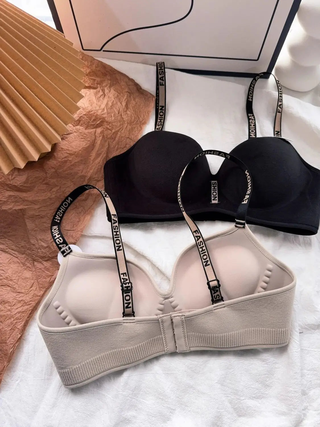 Velvet Plush Push Up Bra for Small Chest - 6CM Thermal Padded Non-Wire Bra, Warm Lined Comfort for Women, Autumn Winter Wear