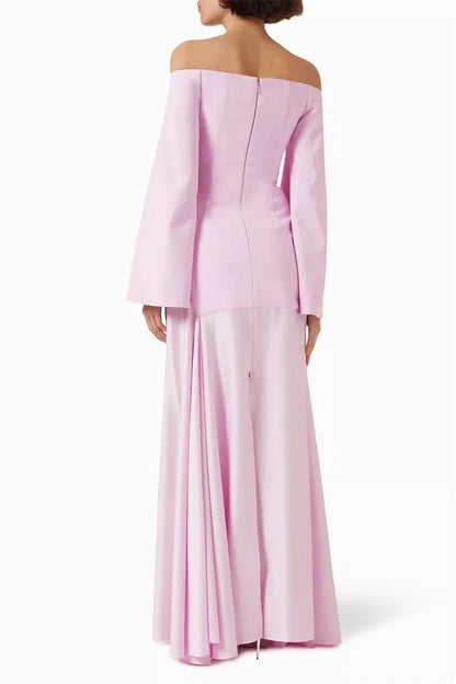 Customized Off Shoulder Long Evening Dresses Elegant Formal Occasion Prom Gowns Wedding Party Dress for Women فساتين سهرات
