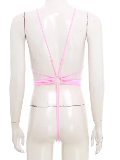 Adult Women Sheer Mesh Teddies Breast Hollow Out Opening Butt Flaunting Bodysuits Leotard for Exotic Dating Role Play Nightwear