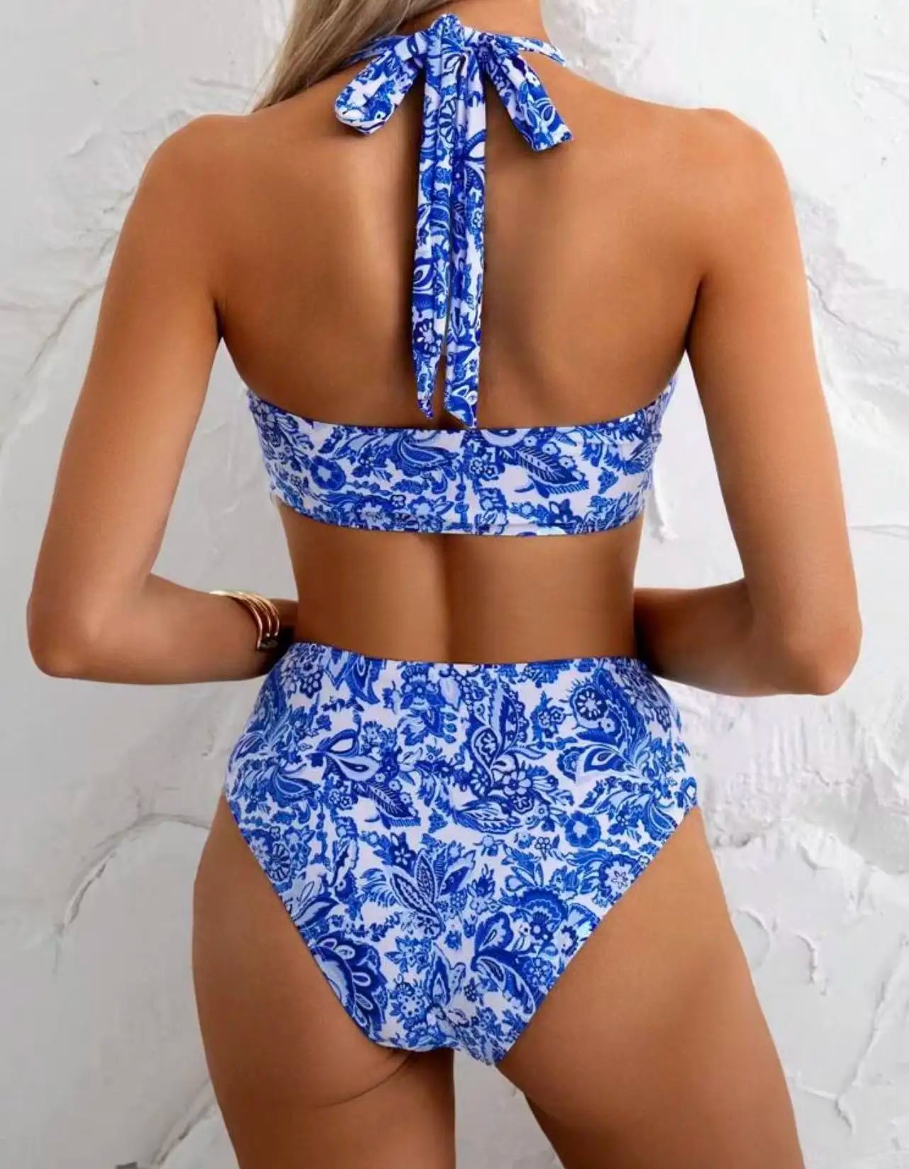 2026 Halter Printed Bikinis Women High Waist Swimwear Female Sexy Padded Swimsuit Bathers Bathing Swimming Swim Suit Beachwear