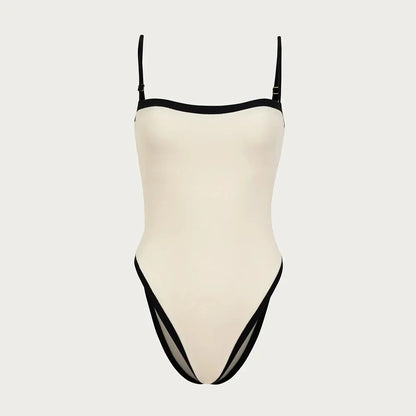 2025 Solid Thong Brazilian Bikinis Swimwear Women Swimsuit  Black White Bikini Set Bathing Suit Female Summer Beach Wear Biquini