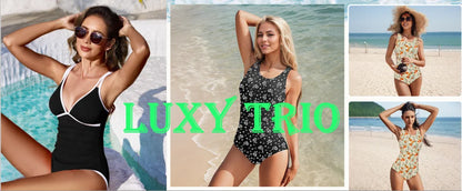European and American Fashion Women's Water Sports Beach Outdoor Full-Body Print One-Piece Swimsuit for Women