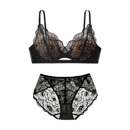 SUJIIN Summer Sexy Bra and Panty Sets for Woman Lace Comfort Bras Set Hot Women's Small Chest Wireless Lingerie Femme MX325