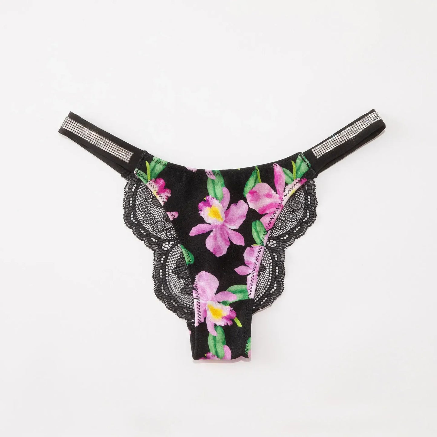 Fashion Sparkling Rhinestone Lace Thong Women's Low Waist Sexy Women's Underwear Women's Thong Clearance items,limited quantity,