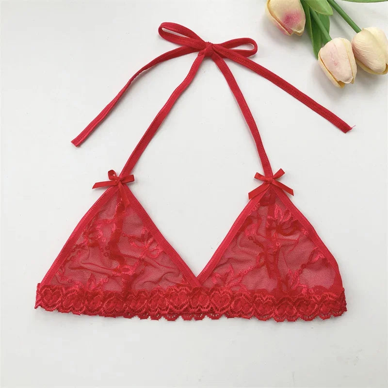 Custom Name Crystal Letter Thong Lace tie Hanging neck Bikini Bra Panties Sexy Personalized Name G-String Underwear Bra Set