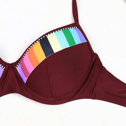 2024 New Women Swimsuit Sexy Women High Waist Bikini Swimwear Female Two Piece Beachwear Printed Bikinis Set Bathing Suit
