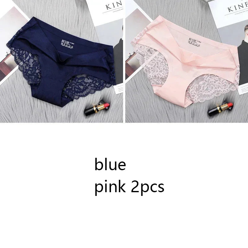 Set/lot Seamless WomenComfort Lace Briefs  Hollow Out Panties Set Underwear Low Rise Female Sport Panty Soft Lady Lingerie Sexy