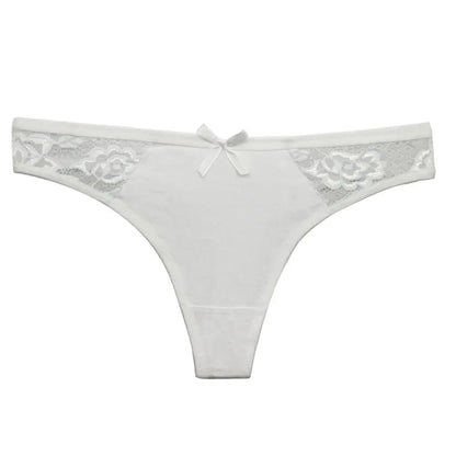 5 PCS/Set Cotton Thong Women Underwear Sexy Lace Panties Female Underpants Solid Color Panties Lingerie Low-Rise G-string