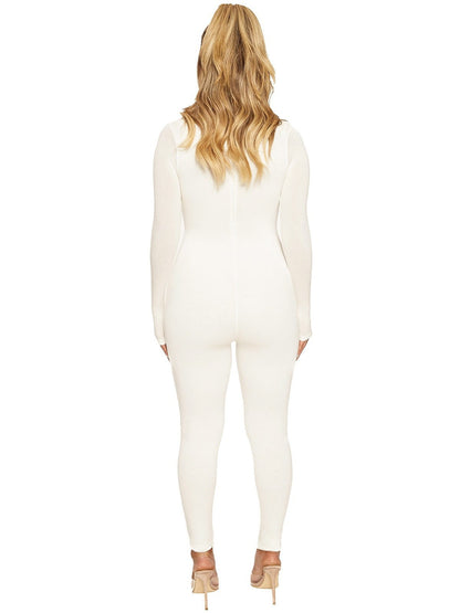 2025 Fall Women Sexy Jumpsuit Streetwear Long Sleeve Bodycon Solid Sport Fitness Jumpsuits Romper Overalls For Women Body suit