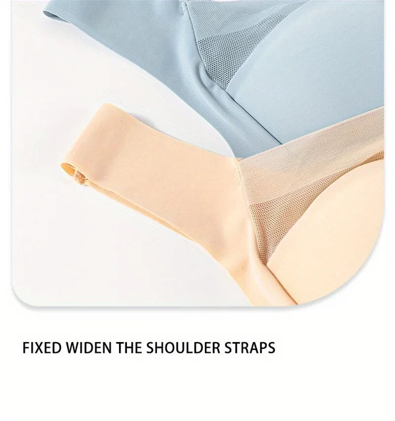 2/1Solid Wireless Sports Bra Comfy & Breathable Seamless Push Up Running Workout Tank Everyday Bra, Women's Lingerie & Underwear