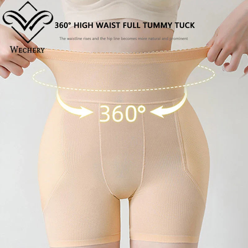 Wechery Underwear Women Fake Asses  Tummy Control Butt Lifte Breathable Hip Pads Panties Buttocks Enhancer Body Shapewear