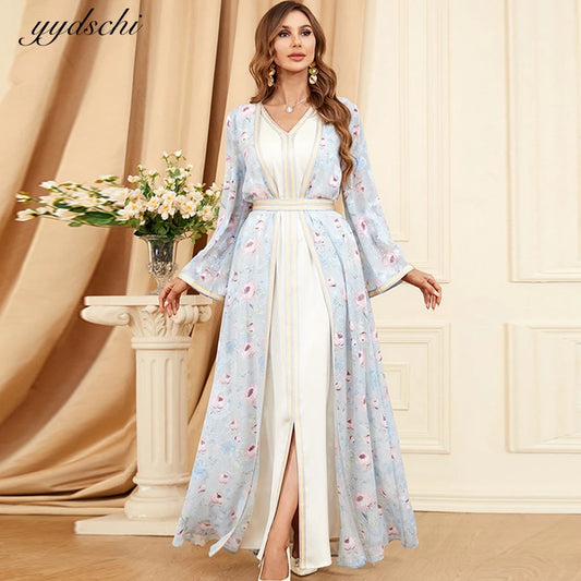 2025 Moroccan Evening Dresses For Women Party Gown A-Line Long Sleeves Appliques Formal Prom Vestidos De Gala Socialite Retro