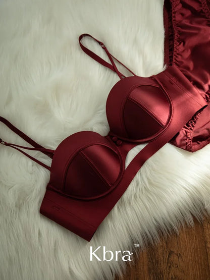 Japanese Anime Bra Set Victoria's Style Style Half Cup Minimiser & Knickers | Push Up for Small Chest Retro Lingerie Bride Gift