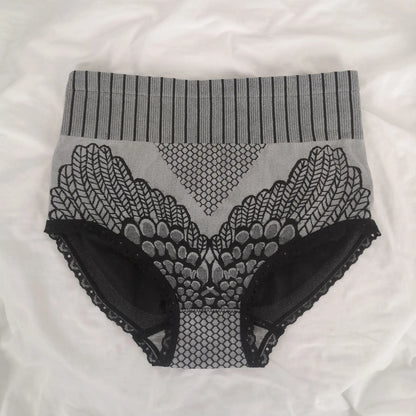 1pcs Women Lace Print Panties High Waist Tummy Control Briefs Female Seamless Ventilate Shaping Underpants Butt Lifter Underwear
