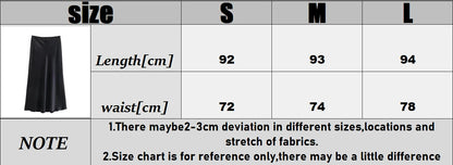 2024 Spring Women's Satin Bow-Decorated High-Waist A-Line Long Skirt - Vintage Chic Fashion