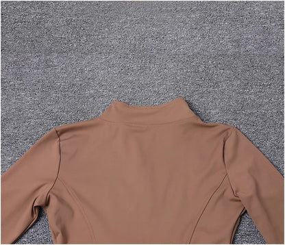Women Sport Jacket Long Sleeve Shirt Workout Coat Gym Training Clothing Yoga Sportswear