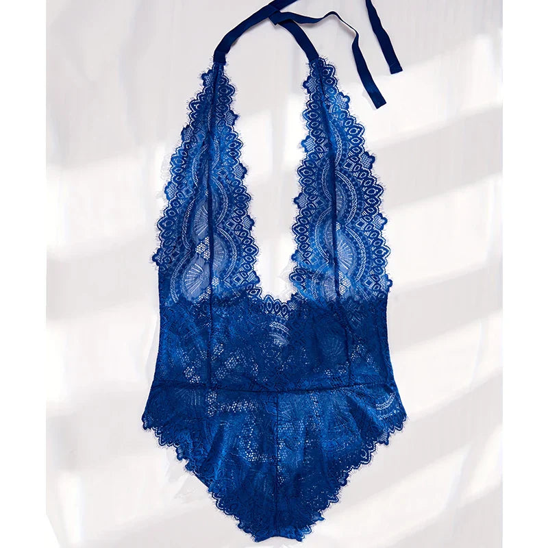 Sexy Lace Women's Clothing Bodysuit Woman 2024 New Collection Deep V Perspective Backless Underwear One-piece Corset Hot Costume