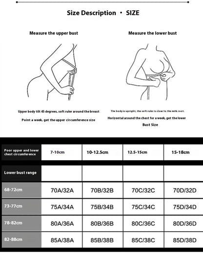Lace-trimmed lingerie, a sexy bra set for women with small breasts that gather and no steel rings