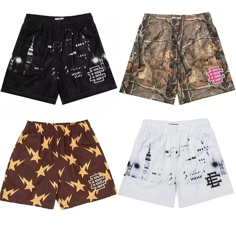 EE Eric Emanuel Men Beach Board Shorts fitness Training Workout Sport Short Pants Summer Gym Jogging Mesh Casual Shorts