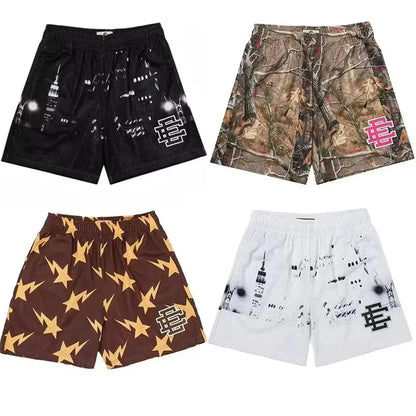 EE Eric Emanuel Men Beach Board Shorts fitness Training Workout Sport Short Pants Summer Gym Jogging Mesh Casual Shorts
