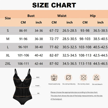 Lace Bodysuit for Women Tummy Control Shapewear Sleeveless Tops V-Neck Backless Slim Camisole Jumpsuit Shaper Party Wear Fashion