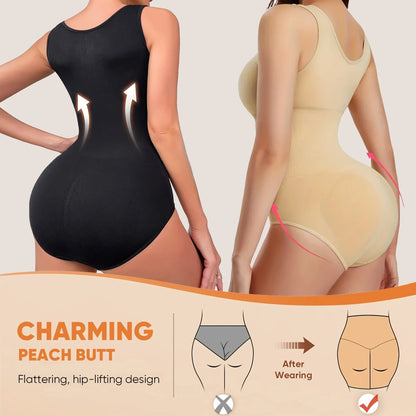 1pc Seamless Bodysuit for Women - Waist & Tummy Control, Full Body Shaper, Sleeveless Tank Top Jumpsuit, Body Shaping Bodysuit|