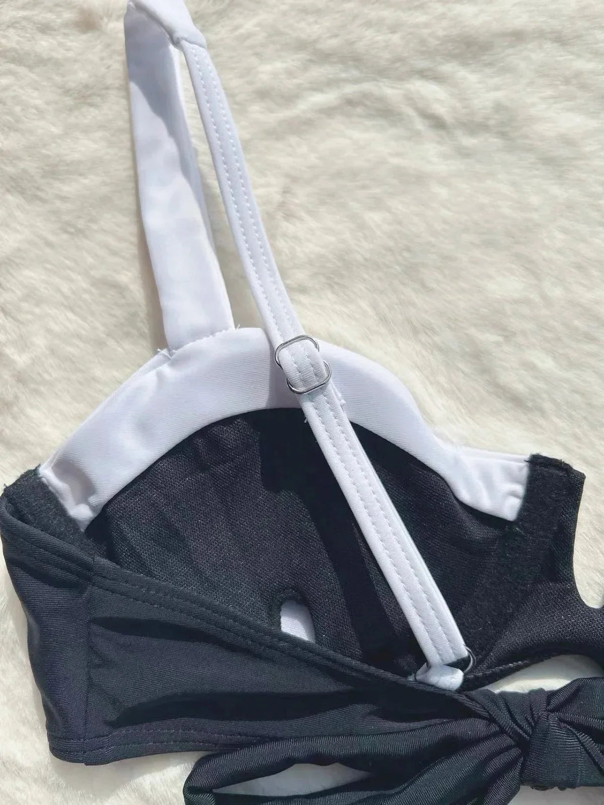 2024 European Beach Swimsuit Sexy Patchwork Backless Split Swimsuit Ladies Bikini Bathing Suit Women Beach Style Sexy Biquini